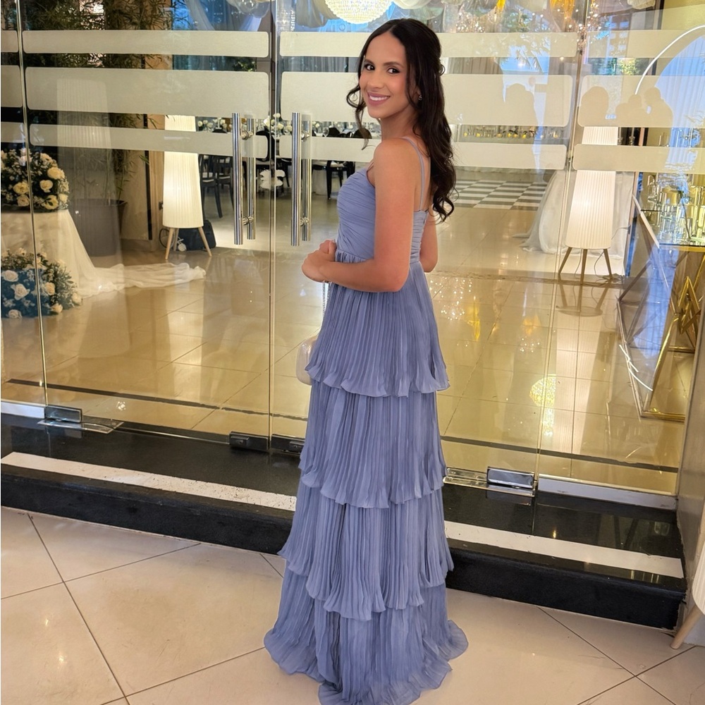 Elegant Dusty Blue Long Dress